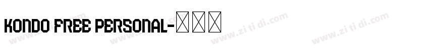 Kondo Free Personal字体转换